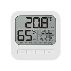 FULLTEM 4合1方形溫度濕度計 白色, 1個