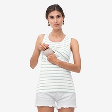 條紋加墊哺乳背心 2入