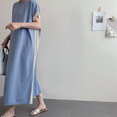 Otion 孕婦時尚日常大尺碼連身裙