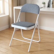 일상도구 패브릭 접이식 철제 의자, 그레이, 1개