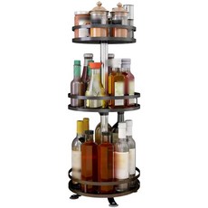 圓形置物架收納整理收納盒 3層 YT_RA1126, 單色, 1個