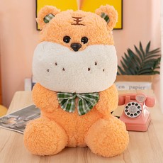 순잠 캐릭터 뽀글이 인형 피규어 호랑이, 43cm, 혼합색상, 1개