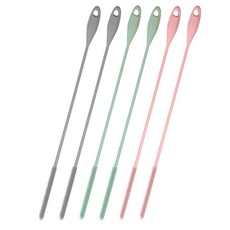 hibee 多功能矽膠吸管清潔刷3件組, 灰色+薄荷綠+粉色, 2組