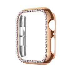 스페이스쉴드 애플워치 샤인 큐빅 범퍼 케이스 41mm, 로즈골드, 1개