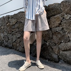 Oversize日常寬版孕婦五分短褲