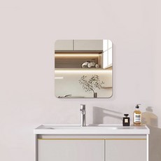 Alleophom 黏貼式壓克力迷你壁鏡, 單一顏色