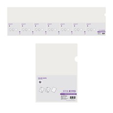 Eco Chungwoon L型資料夾 A4, 透明, 8組