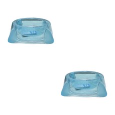 반려동물 투명 식기 YT_RC644, 블루, 2개