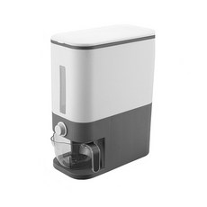 가정용 원터치 밀폐 쌀보관통 12kg, 그레이, 1개