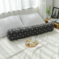 Magic Bed 中空纖維雲朵棉直筒型身體抱枕, 黑色格紋