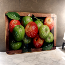 Kuching island. 橫財滿滿 致富豐盛 蘋果掛畫