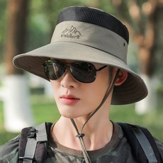 선빛정보통신 블렌 사파리 통풍 낚시 등산모자, 카키