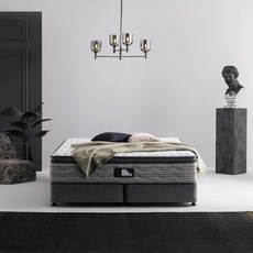 굿모닝자몽 캠든 지퍼탑 스프링 매트리스 방문설치, 그레이, 300mm