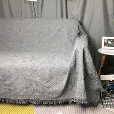 現代裝飾針織沙發套, 灰色