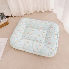 파스텔펫 반려동물 도톰 패턴 방수 쿠션, 블루, 1개