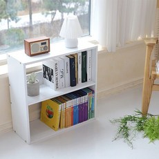 WOOD REPUBLIC Lumi 低款書櫃, 2層, 白色