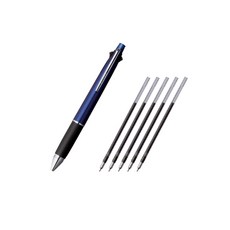 JETSTREAM 金屬多用筆 4&1 Shaball 0.7mm + 筆芯鉛 0.7mm 黑色 5p, 海軍, 1套