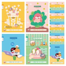 YOUNG ART Sosofun 1000 日記本 寬格 小學生筆記本, 隨機出貨, 20個