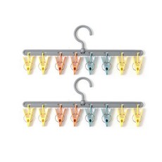 繽紛夾式帽架, 灰色, 2個