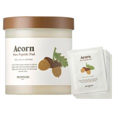 SKINFOOD 橡實毛孔胜肽棉片 250克 60片 + 便攜式 10克 12片, 1入, 1組