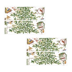 아티홈 새장 꽃 덩굴 벽 스티커 2p, 혼합색상