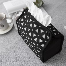 幾何造型面紙套, 黑色的