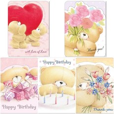 Hallmark 泰迪熊生日感謝卡片5件組, 2, 5張