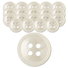 동대문단추왕 셔츠 블라우스 올인원 단추 13mm, 아이보리, 20개