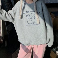 메이첼 리리에 리틀 래빗 기모 맨투맨 12056