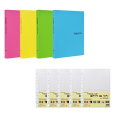 ECO Chungwoon Eco 透明文件夾 A4 20頁 x 4入 + 補充內頁 0.8mm 100張組合, 隨機出貨, 1套