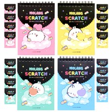 MOLANG 迷你線圈記事本 20入, 隨機發貨