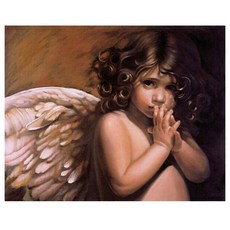 KMELLIE 3D 方形鑽石畫 DIY 40 x 30 cm, 天使2, 1個