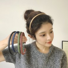 霧面梳齒髮帶5件組