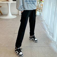 끌레느모네 여성용 세미오버핏 카고 무지 트레이닝 조거팬츠