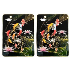 ABM 水晶畫框 2件組, 黃金鯉魚