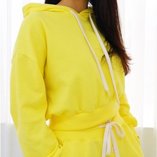 디아미뇽 컬러풀 크롭 후드티