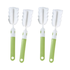 JM2 綠色手柄水瓶清洗海綿, 白色, 4個