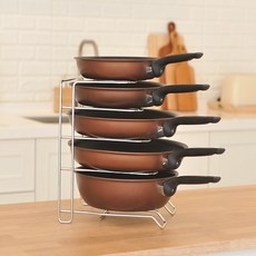 벨리체 프라이팬 냄비 수납 거치 정리대, 5단, 올스텐, 1개