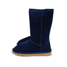 中性款麂皮刷絨保暖長筒雪靴