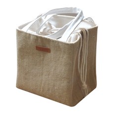 市集感便攜防水午餐野餐袋, 棕色