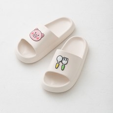 CARET 男女通用 可愛豬設計 EVA 拖鞋, 白色的, 42-43 (260-265)