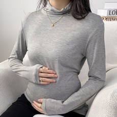 unheve修身高領孕婦T恤