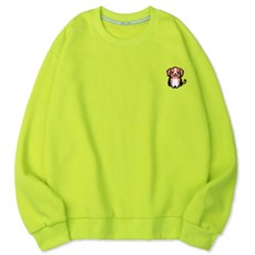 VENHIT MUNGKI 刺繡半寬鬆柔軟刷毛大尺碼保暖大學T