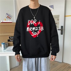 마켓A 타이포로고 하트 맨투맨