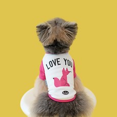 PETSLAND 狗狗Buddies T恤, 1個, Love You 洋紅