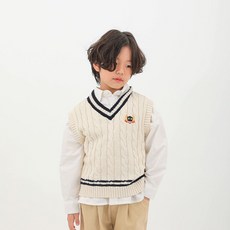 BerryCloset 青少年男童 Tilton 麻花針織棉質背心