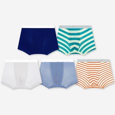 Uni FRIend 男童款素面條紋四角內褲 5件組