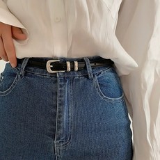 MarketA 女款雙環簡約造型腰帶