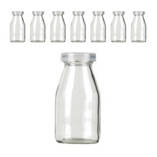 PE 蓋牛奶玻璃瓶 180ml KH914, 8入