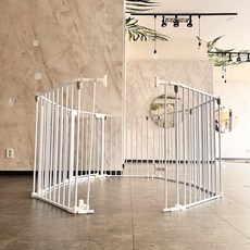 키워보리 CM 다용도 접이식 안전문 세트 39번 CMER80, 화이트, 1개